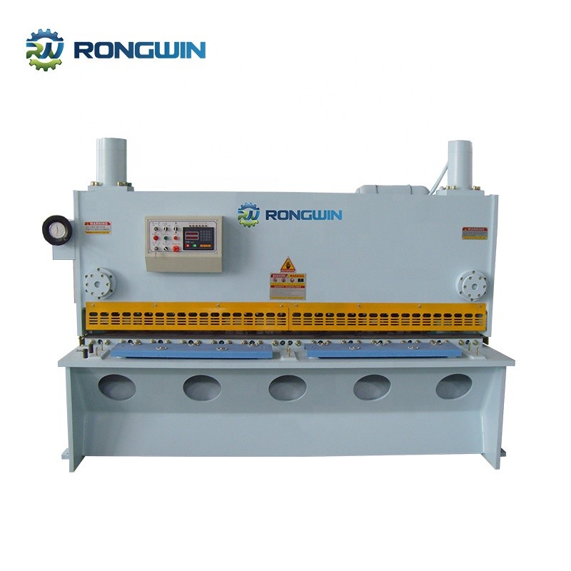 Hydraulic metal sheet cutting processing machines