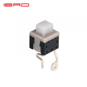 IBAO PAD Series pcb flat waterproof on-off protective cover 4 pin mini light power 220 volt momentary push button switch