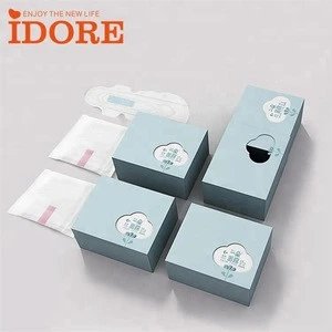 IDORE organic cotton sanitary pads anion private label sanitary pads