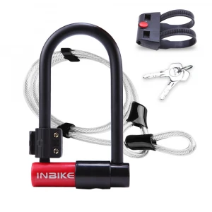 INBIKE Cheap Bike Bicycle Motor U Lock With Keys And Cable