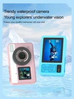 IP68 Waterproof Camera 4K 11FT Body Waterproof Autofocus Dual-Screen Selfie Vlogging Cameras for Snorkeling