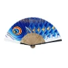 Japanese hot sale animal painted bamboo folding hand fan for souvenir