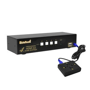 Jidetech HD 4kx2K Resolution 4 Port HDMI KVM Switch for Linux Windows Mac USB KVM Switch