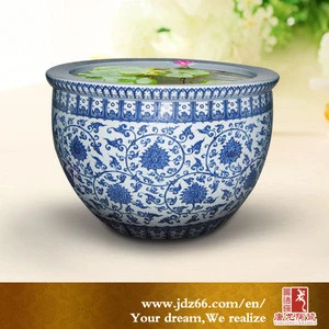 Jingdezhen decorative customized ceramic fish tank aquarium for sale
