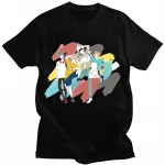Jujutsu Kaisen Anime T-shirt Summer Unisex Black and White Print Logo Student Anime Shirt 100%cotton