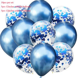K699 New Latex Balloons 10pcs/lot 12inch Colored Confetti Birthday Party Decorations Mix Rose Wedding Decoration Helium Ballon