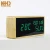 Import KH-WC037 KING HEIGHT  Hot Sell Portable Wooden Sunrise Aarm Antique Mechanical Calendar Wooden Clock from China