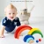 Kids Montessori Educational Block Play Toy Baby Wooden Rainbow Stacker For Toddler wooden puzzle