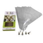 Kitchen accessories DIY cake decorator stainless steel nozzle no sewing pastry disposable piping bag