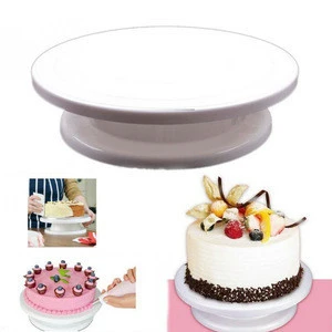 Kitchen Cake Plate Revolving Decoration Stand Platform Turntable Round Rotating Swivel Christmas Baking Tool