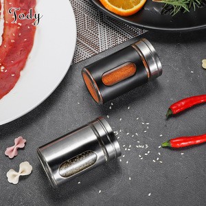 Kitchen Tool Pepper Salt Shaker Stainless Steel Cooking Spice Bottles