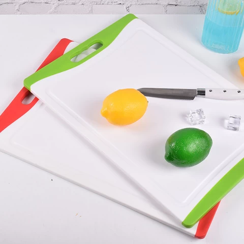 Kitchen Tools Eco-friendly Non Slip Chopping Board Kitchen Meat Fruit Vegetable Chopping Blocks Plastic Rectangle Cutting Board