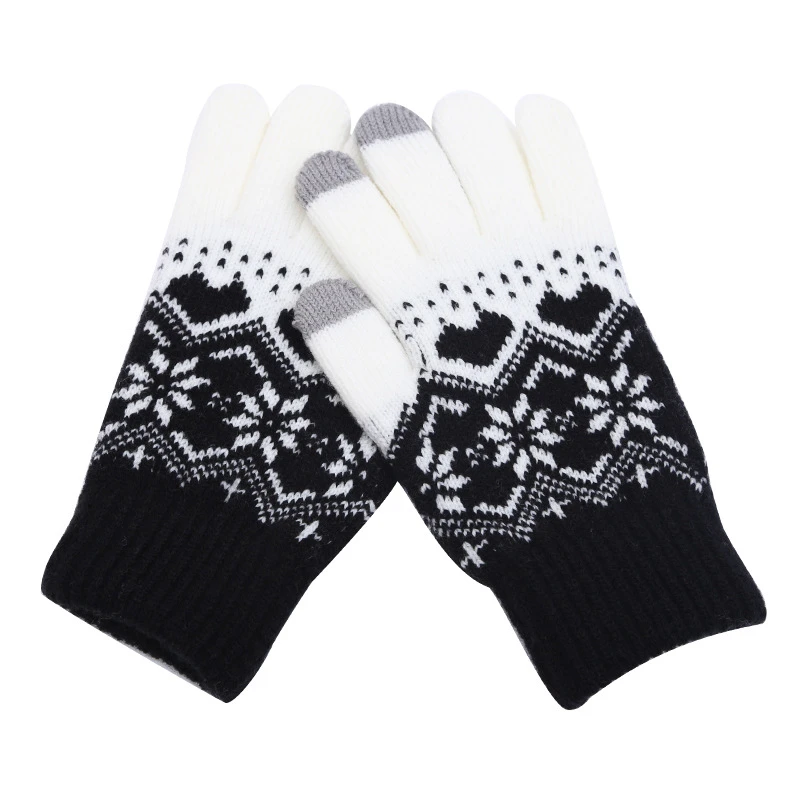 Knitting touch screen gloves, knitting love mens and womens gloves wholesale, winter touch screen wool warm gloves