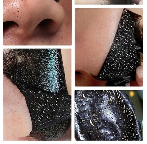 Korea face sheet mask beauty pore acne blackhead remover herbal black bamboo charcoal peel off mask