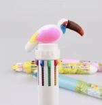 korean version of the cartoon pen se;icon head 10 multi-color ball pen bird