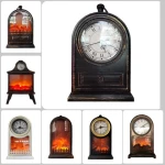 Lantern fireplace artificial Decor flameless portable mini log char wood burn glow red LED light electric live fire table lamp