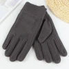 Large Brown Leather Thinsulate Lined Cold Weather Gloves With Keystone Thumb/ Best quality by taidoc
