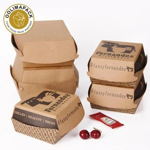 Large Clamshell Hamburger Take Out Carton,hot dog paper packaging box