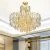 Import Large LED Indoor Lighting Modern Industrial Golden Stainless Steel Crystal Hanging Chandeliers For Wedding Decor from China