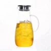 large pet tea carafe milk pot glass juice milk pitcher jug with spout