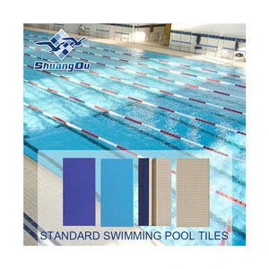 large stock quick delivery 240 x 115 mm 244 x 119 mm Swimming pool tile ceramic for pool floor and wall decoration
