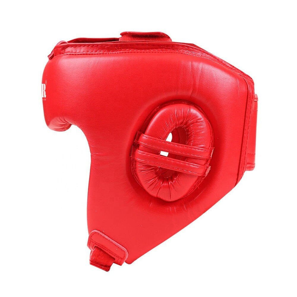 Latest Style Leather Boxing Headgear Head Guard Training Kick Boxing Protector Sparring Gear Face Helmet