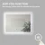 Import LED Mirror Defogger with Time Temperature Display Customizable Wall-mounted LED Smart Bathroom Mirror from China