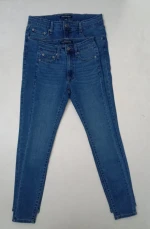Leftover Garments Surplus Overrun Apparels High End Brand Labels Womens Ladies Girls Denim Cotton Long Pants Bangladesh Stocklot