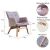 Import Leisure Living Room Sofa Chair Armchair With Wood Leg Base For Home Furniture from China