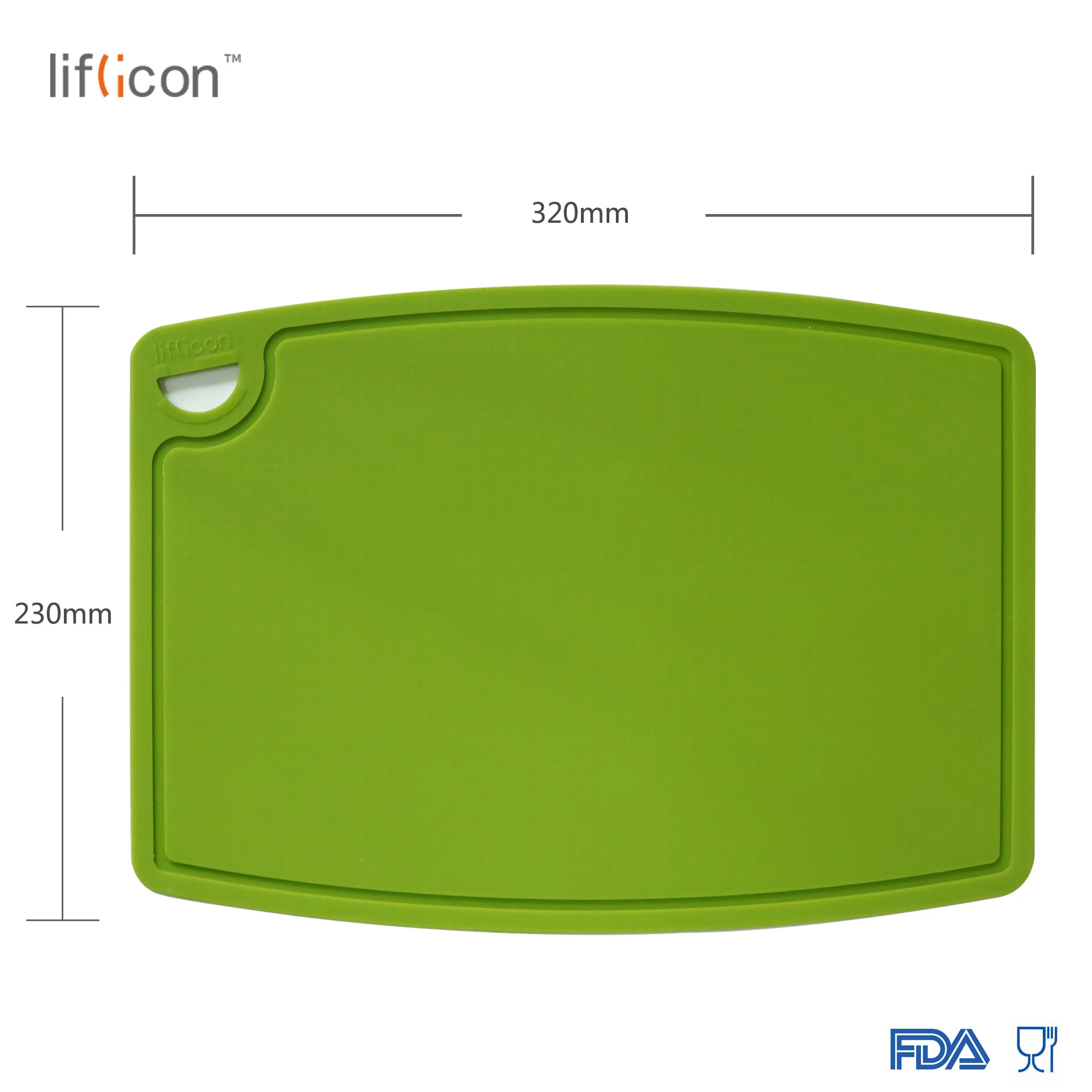 -Liflicon Silicone Chopping Board With Holder, Colored Kitchen Cutting Board Not Bamboo Walnut