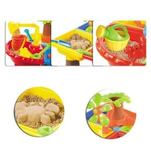 Lightake 22 Pcs Kids Plastic Sand Pit Set Beach Sand Table Water Play Toy