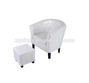 living room furniture luxury PU leather single tub chairs for sale