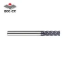 long cutting edge 4 flute flattened end mill for shallow machining and side milling 3mm end mill with long straight shank
