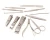 Import Low price 12 pcs Stainless Steel Nail Clipper Set with knife earpick files scissors from China