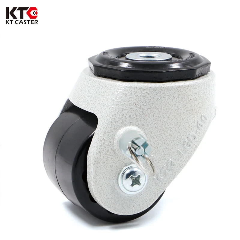 low profile fixed furniture caster wheel with brake