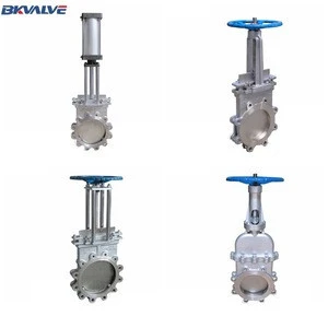 Lug wafer type 6 inch stainless steel knife gate valve with hand wheel