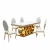 Import Luxurious dining table with stainless steel base Foshan factory wholesale price from China