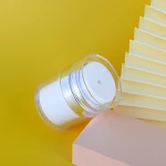 Luxury 15g 30g 50g 100g Cylinder Personal Care Cream Airless Jar Plastic Airless Bottle Jar Refillable Cosmetic Airless Pump Jar