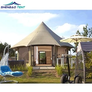 Luxury High Tensile Fabric Pvdf Architectural Membrane Structure Resort Glamping Hotel Tent