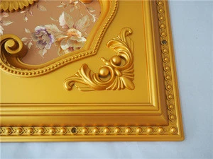 Luxury square ceiling medallion false ps ceiling designs for hall