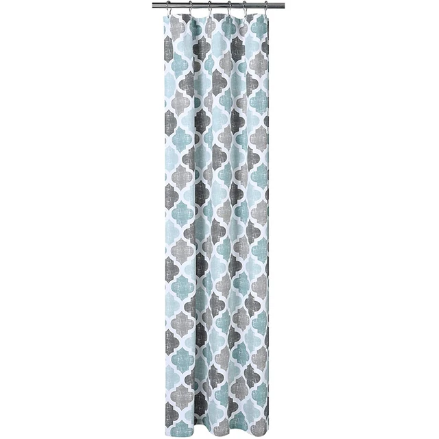 Machine Washable Shower Curtain and Rugs Set with Multi Colors