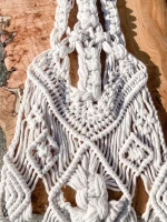 Macrame Table Runner Handwoven Cotton Boho Table Runner with Tassels