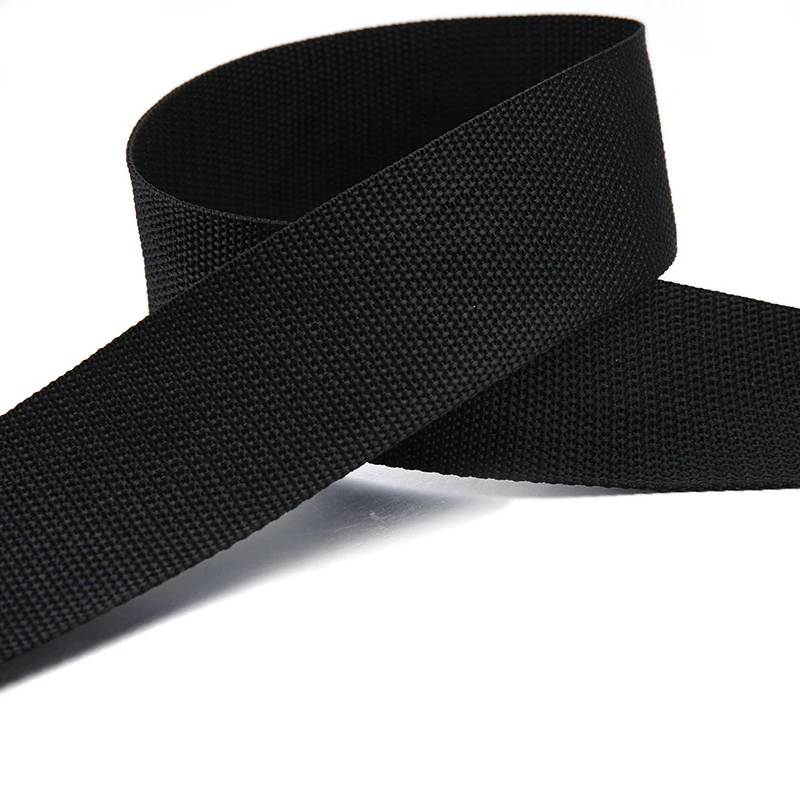 Manufacturers wholesale black polypropylene woven belt clothing bags accessories pp tape webbing