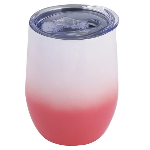 Mecolour Factory Wholesale 12 oz Sublimation Blanks Stainless Steel Stemless Cup Gradient Color