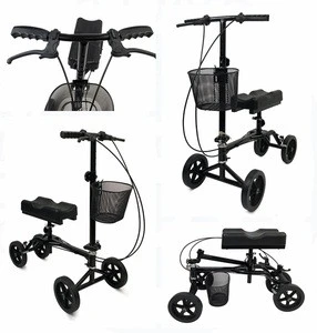 Medical Steerable knee walker scooter with Basket Alternative to Crutches