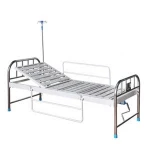 Medical Supplies Single Crank Function Manual Hospital Bed With Mattress