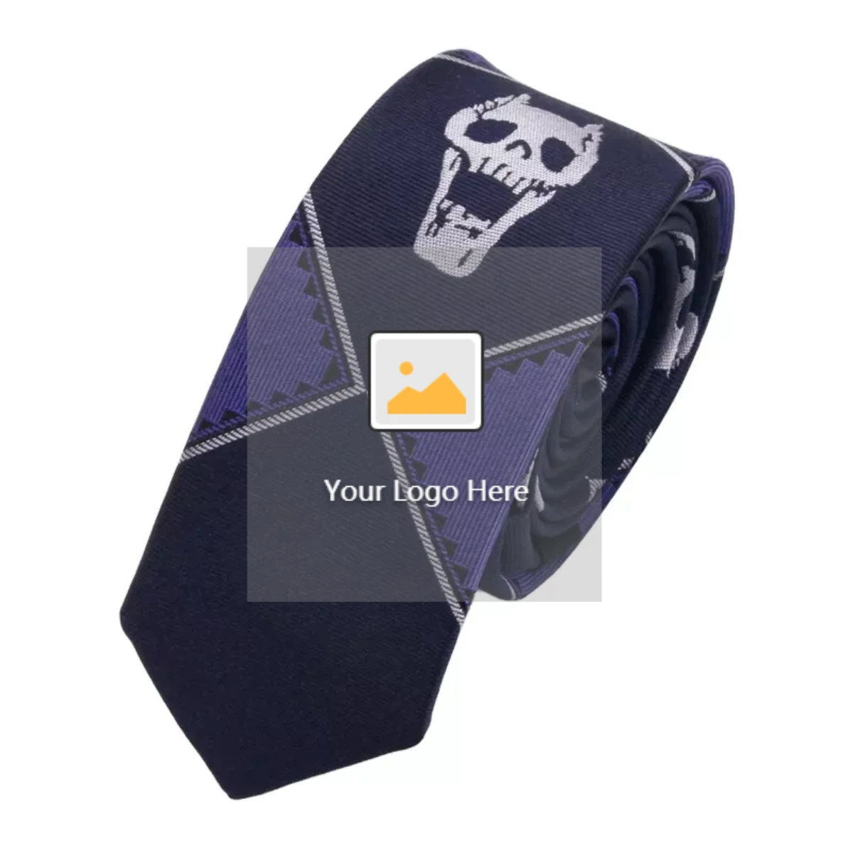 Men Handsome Jacquard Woven Tie with Logo