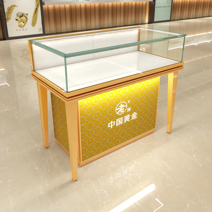 Metal display cabinet modern design luxury jewelry glasses display showcase