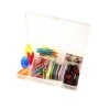 Metal eco-friendly colorful High Quality Plastic clip Set paper office stationery set