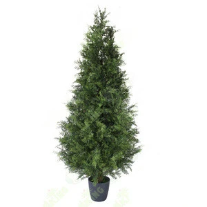 middle size artificial cypress tree wholesale indoor decorative plants